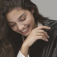 Alex Jona Weißer Diamant 18 Karat Gelbgold Spiralförmiger Schlangenring
