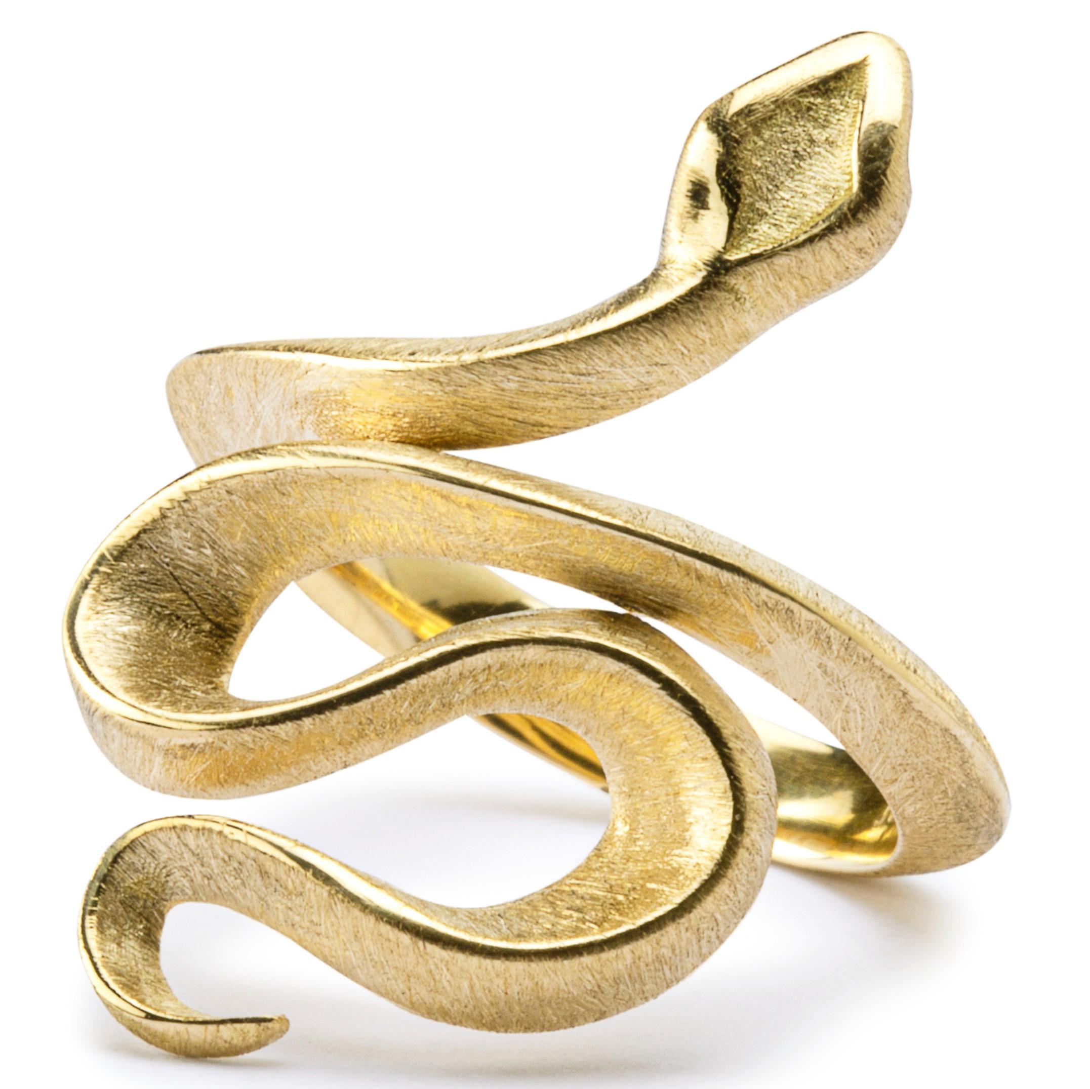 Alex Jona Anello serpente a spirale con diamante bianco in oro giallo 18 carati in vendita 1