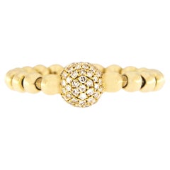 Alex Jona White Diamond 18 Karat Yellow Gold Flexible Ring