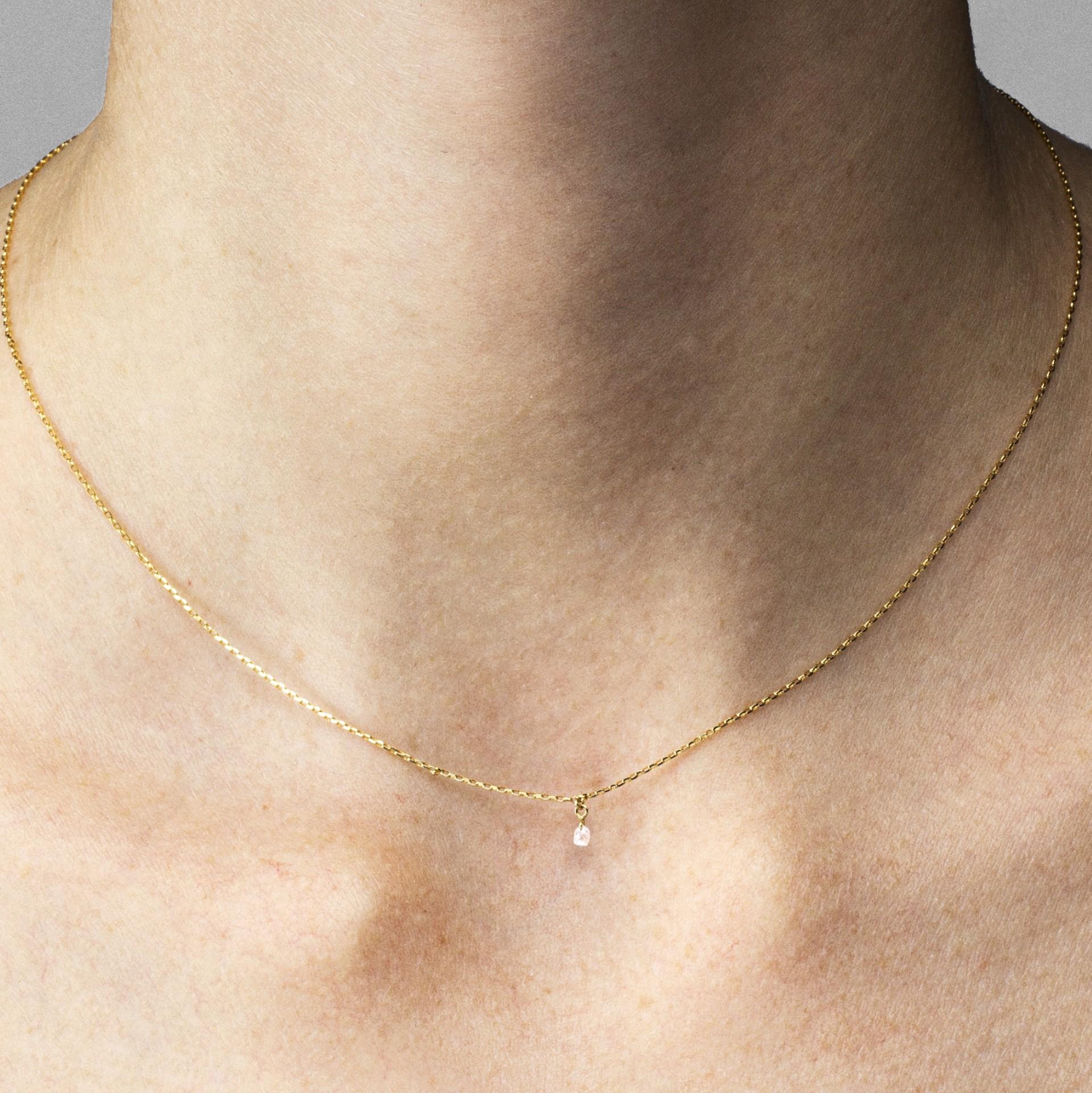 Women's or Men's Alex Jona White Diamond 18 Karat Yellow Gold Necklace For Sale