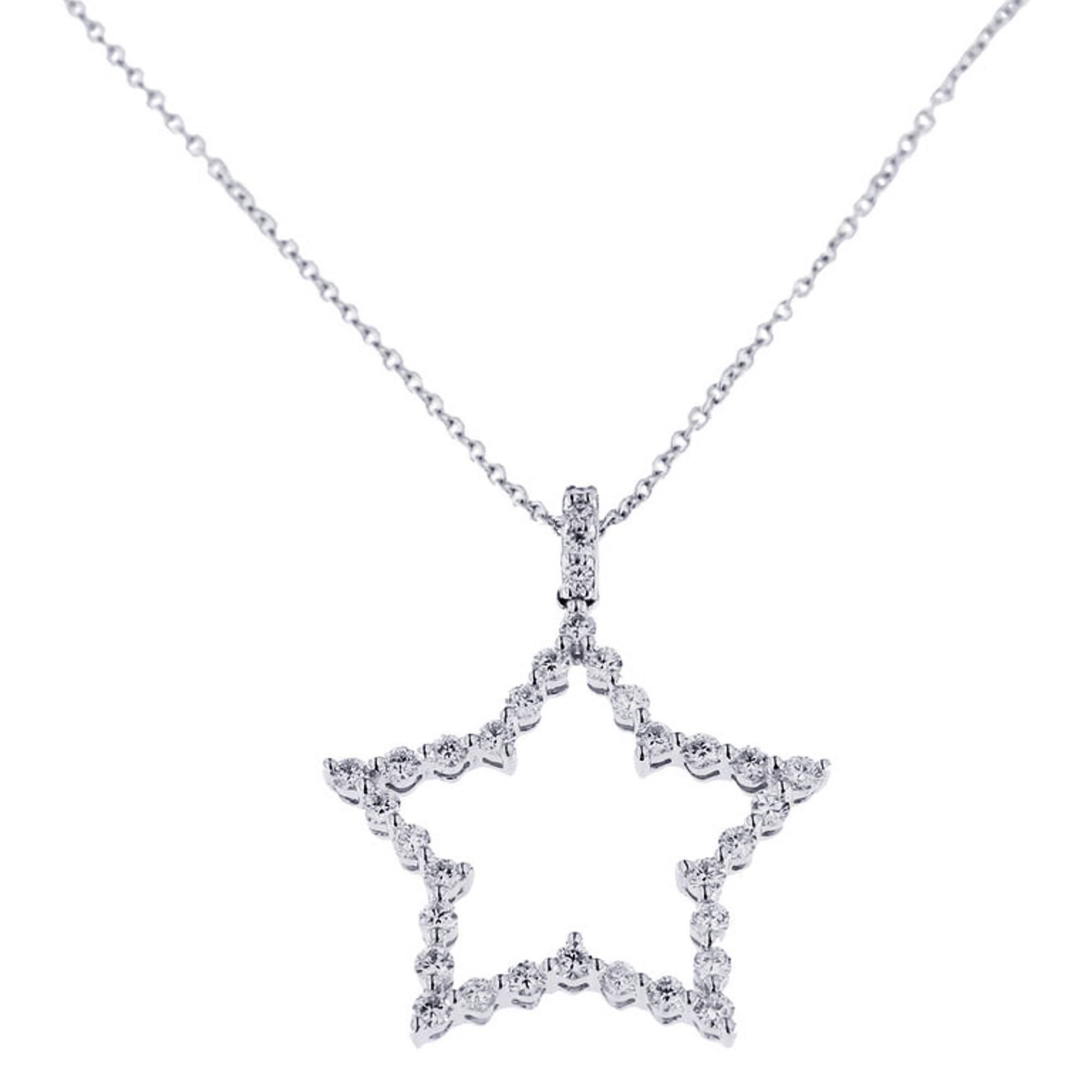 white gold star necklace