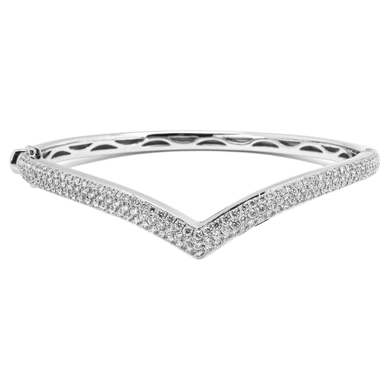 Small Carly Black Enamel Diamond Bracelet - White Gold main image 1