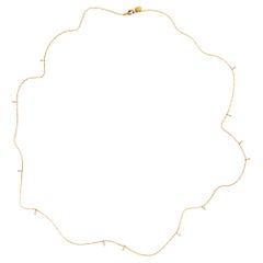 Alex Jona White Diamond Peluche 18 Karat Yellow Gold Long Necklace