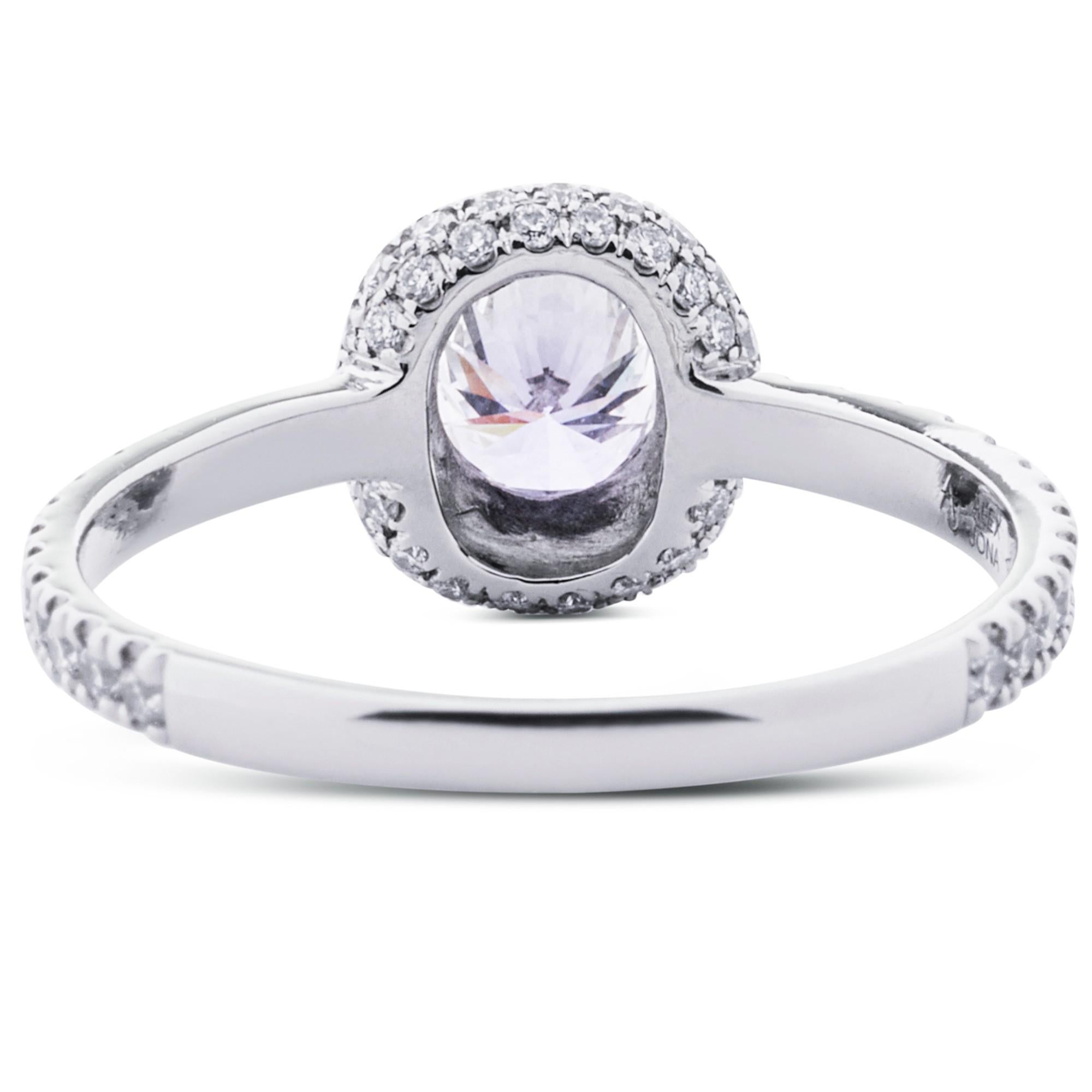 Alex Jona White Diamond Platinum Cushion Solitaire Ring For Sale 2