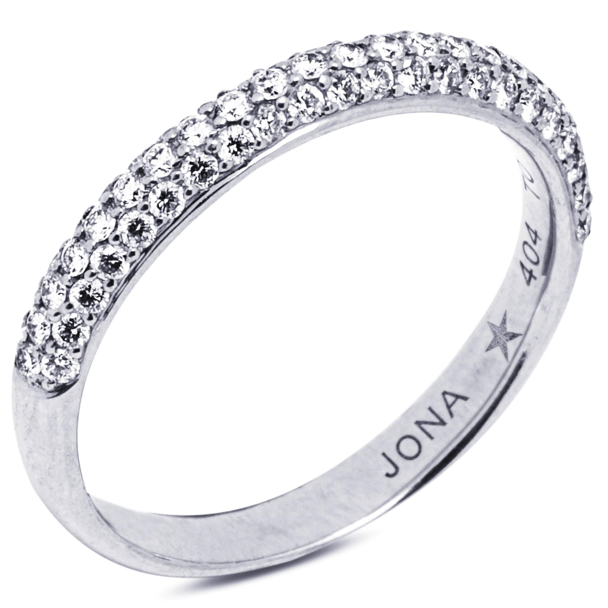 Weißer Diamant-Weißer Weißgold-Ring von Alex Jona (Zeitgenössisch) im Angebot