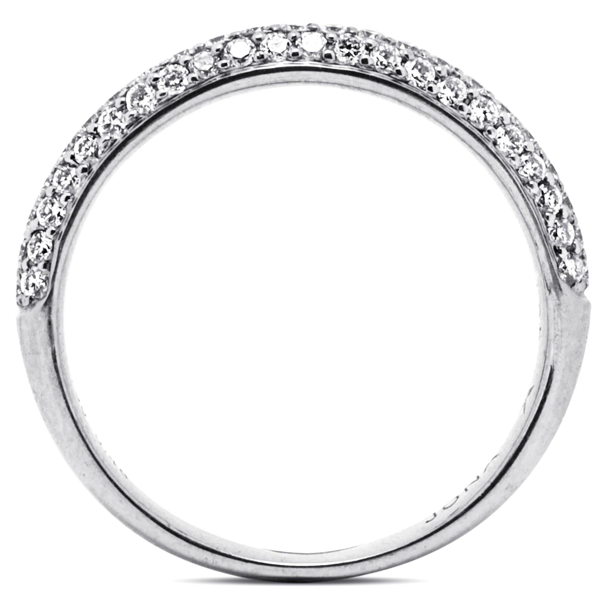 Weißer Diamant-Weißer Weißgold-Ring von Alex Jona Damen im Angebot