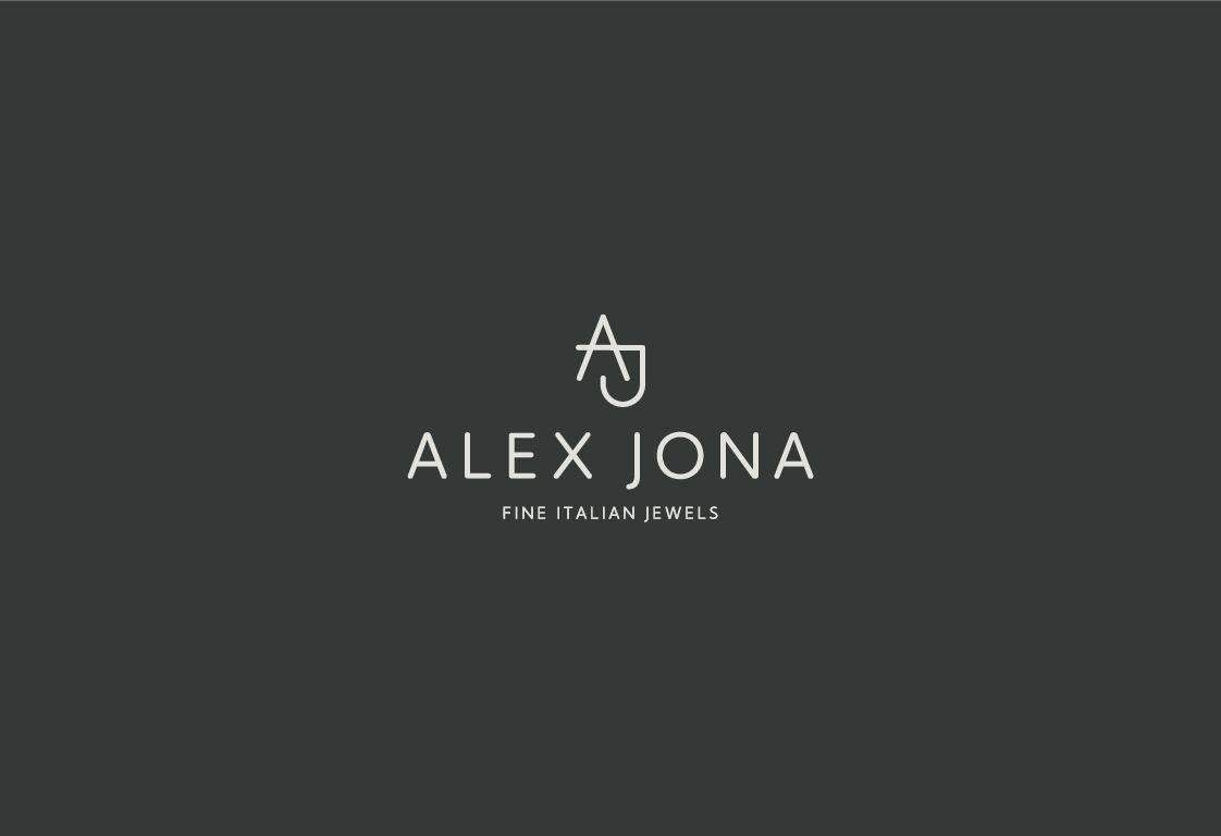 Alex Jona White Diamond White Gold Small Hoop Earrings For Sale 5