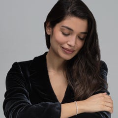 Alex Jona White Diamond White Gold Tennis Bracelet