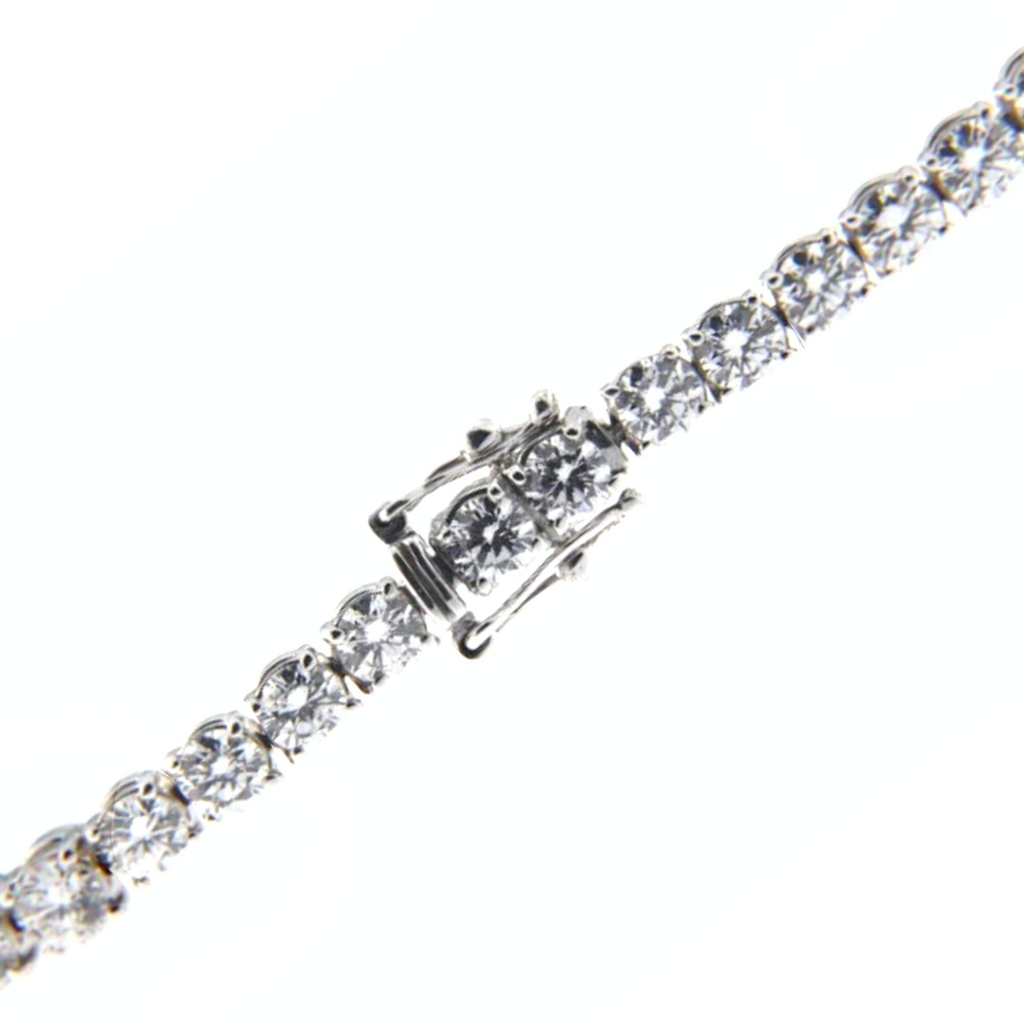 Bracelet tennis Alex Jona en or blanc et diamants blancs Pour femmes en vente