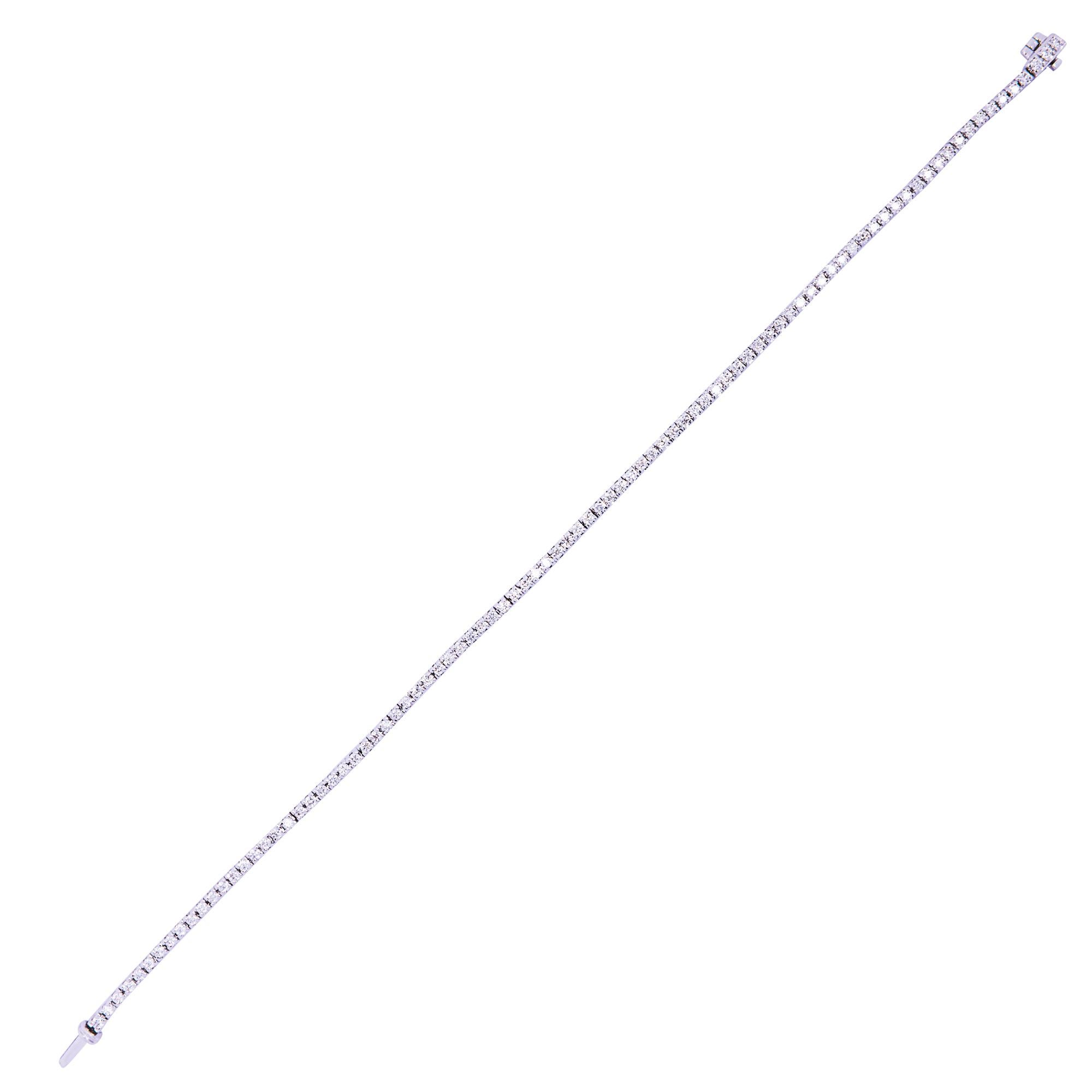 Alex Jona Bracciale tennis in oro bianco con diamanti bianchi