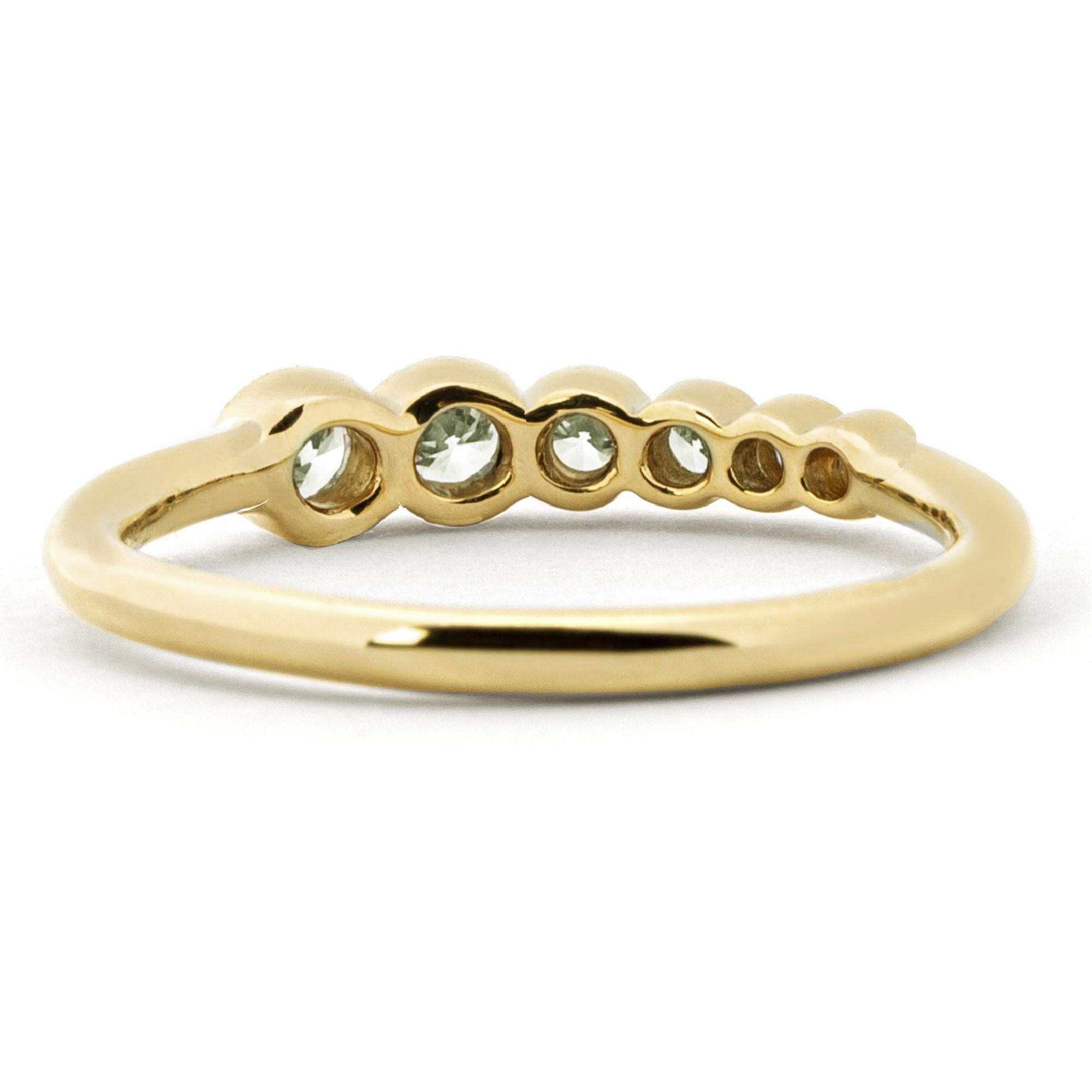 Women's Alex Jona White Diamonds 18 Karat Yellow Gold Ring Band For Sale