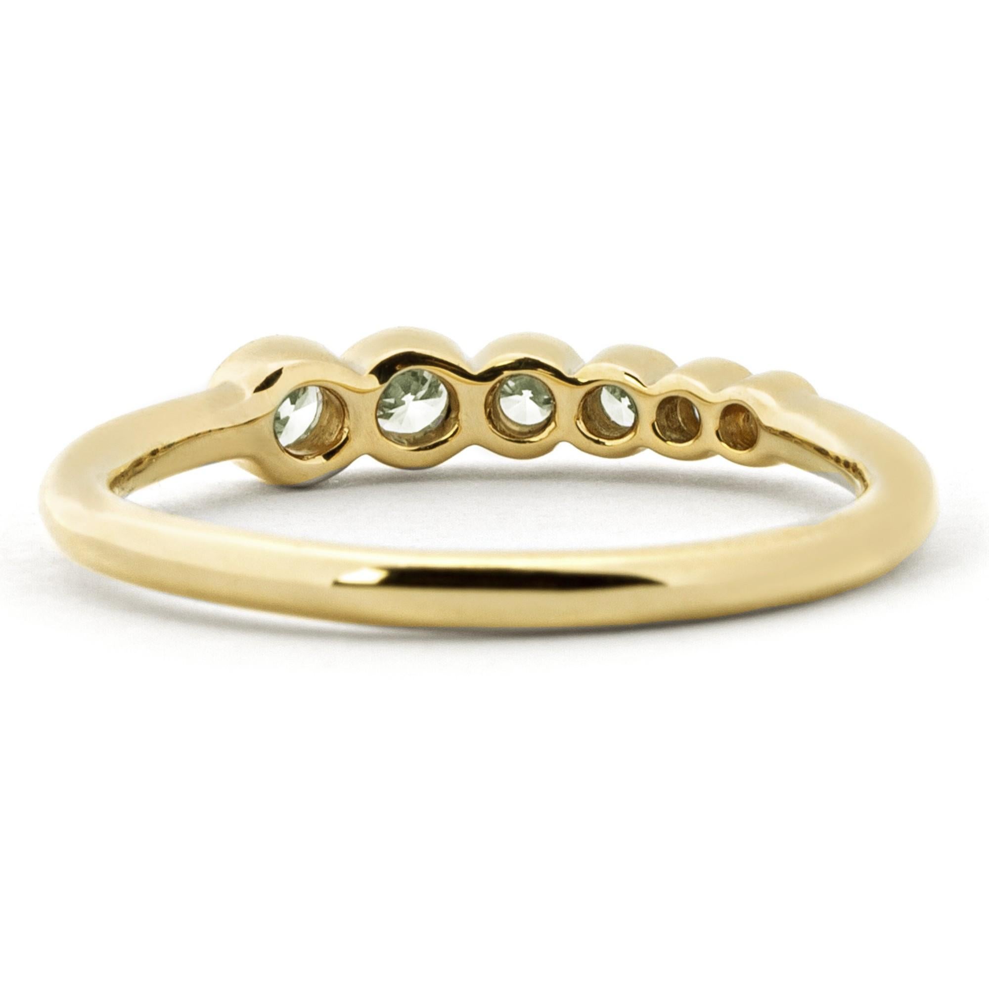 Women's Alex Jona White Diamonds 18 Karat Yellow Gold Ring Band For Sale