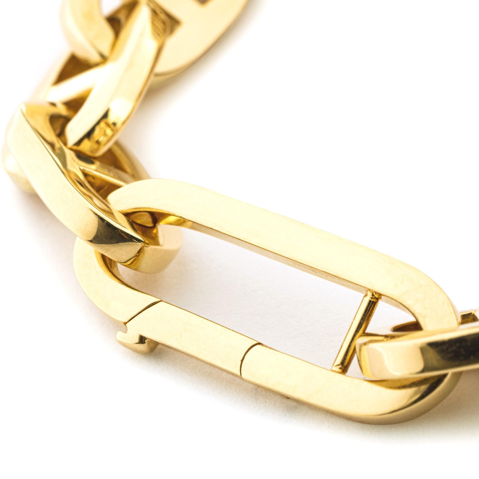 Gelbgold Kette d'Ancre Marine Gliederkette Armband für Damen oder Herren im Angebot