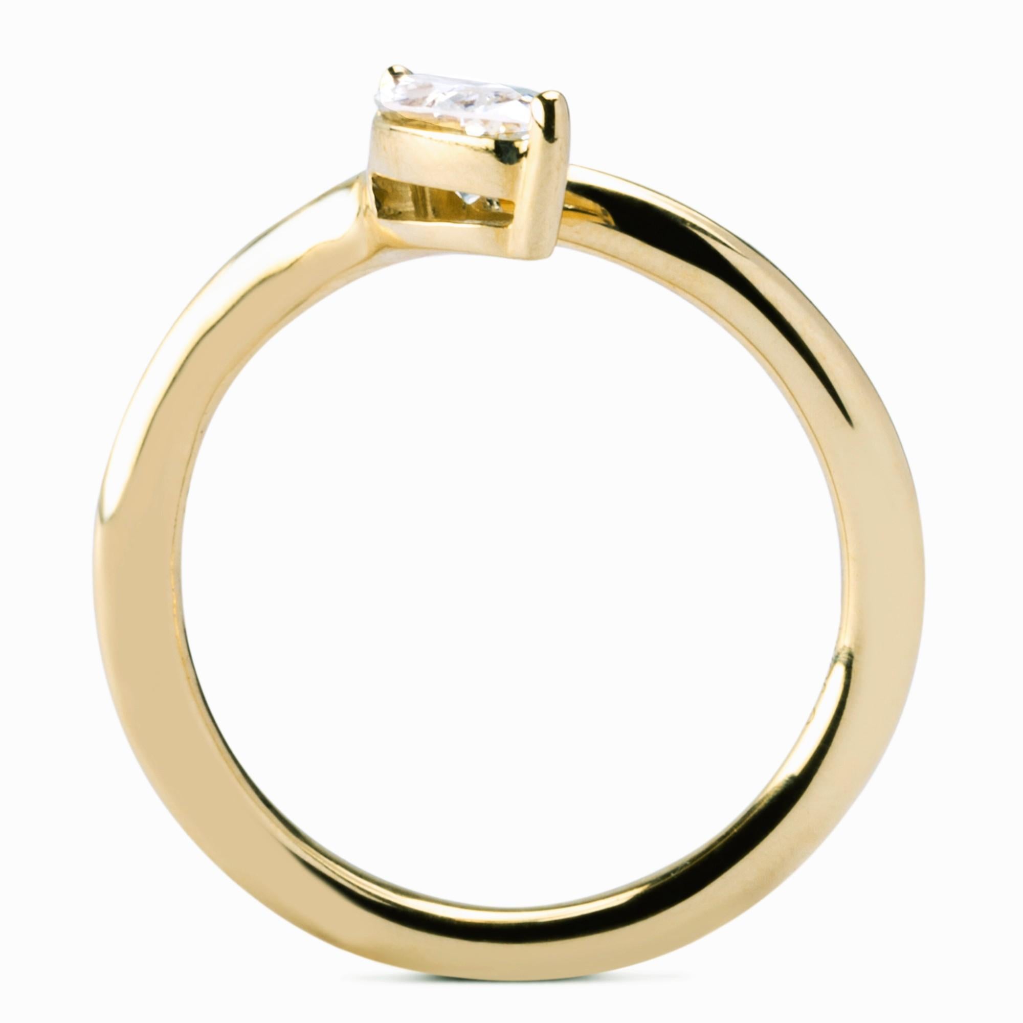 Alex Jona Yellow Gold Marquise Cut White Diamond Snake Cocktail Ring In New Condition For Sale In Lugano, CH