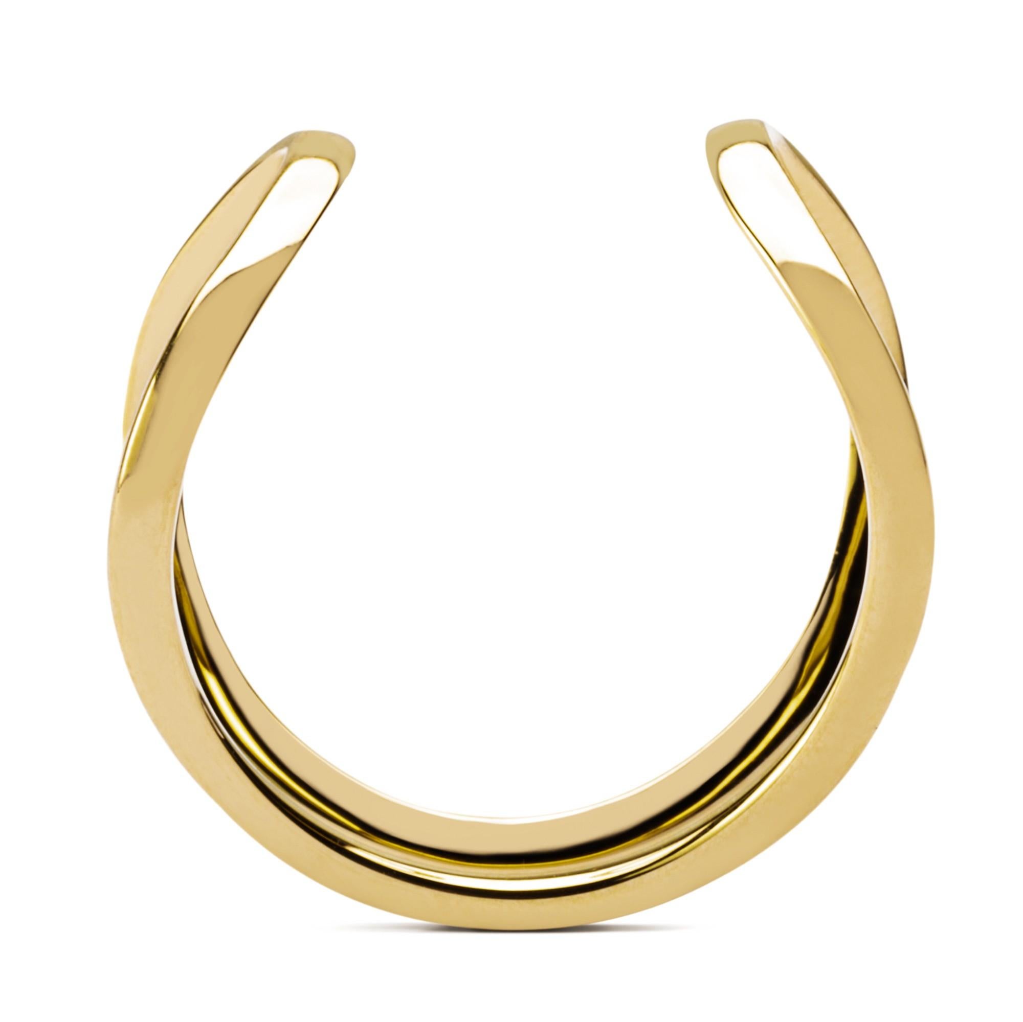 Alex Jona Yellow Gold Wave Open Band Ring For Sale 2