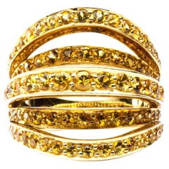 Alex Jona Yellow Sapphire 18 Karat Yellow Gold Ring