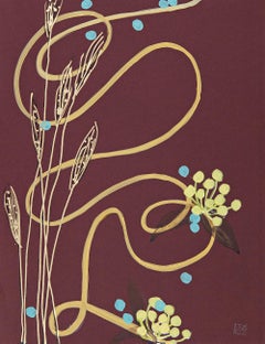 Abstract Nature PainingbAlex K. Mason Autumn Wheat A Ink Acrylic Gouache Paper