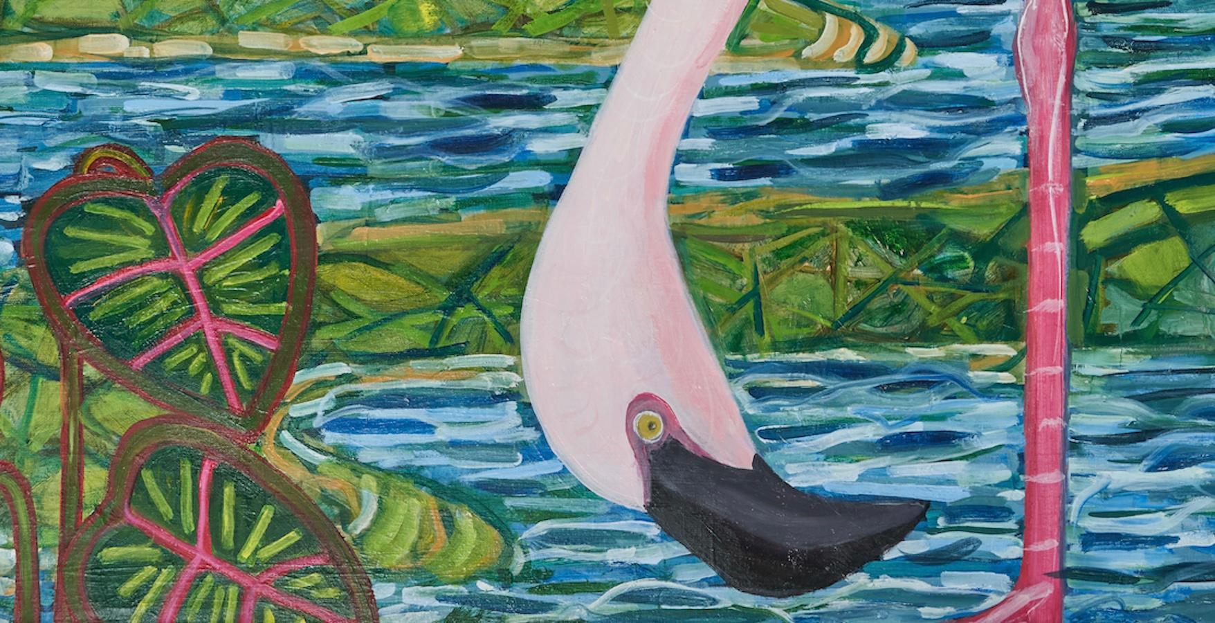 Grande huile sur toile encadrée 