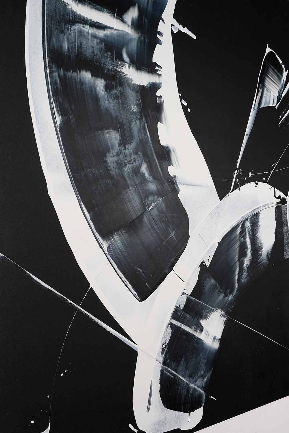 Goliath (Abstrakte Malerei) (Schwarz), Abstract Painting, von Alex Kuznetsov