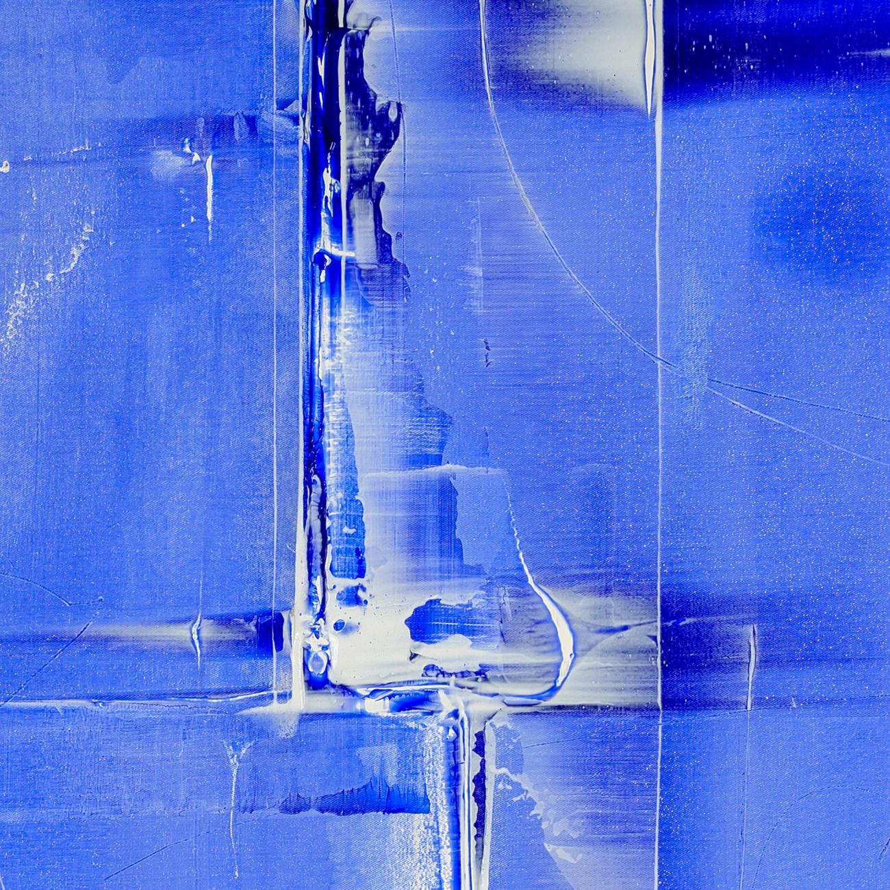 Monocromatico 01 (Pittura astratta) - Abstract Painting Blu di Alex Kuznetsov