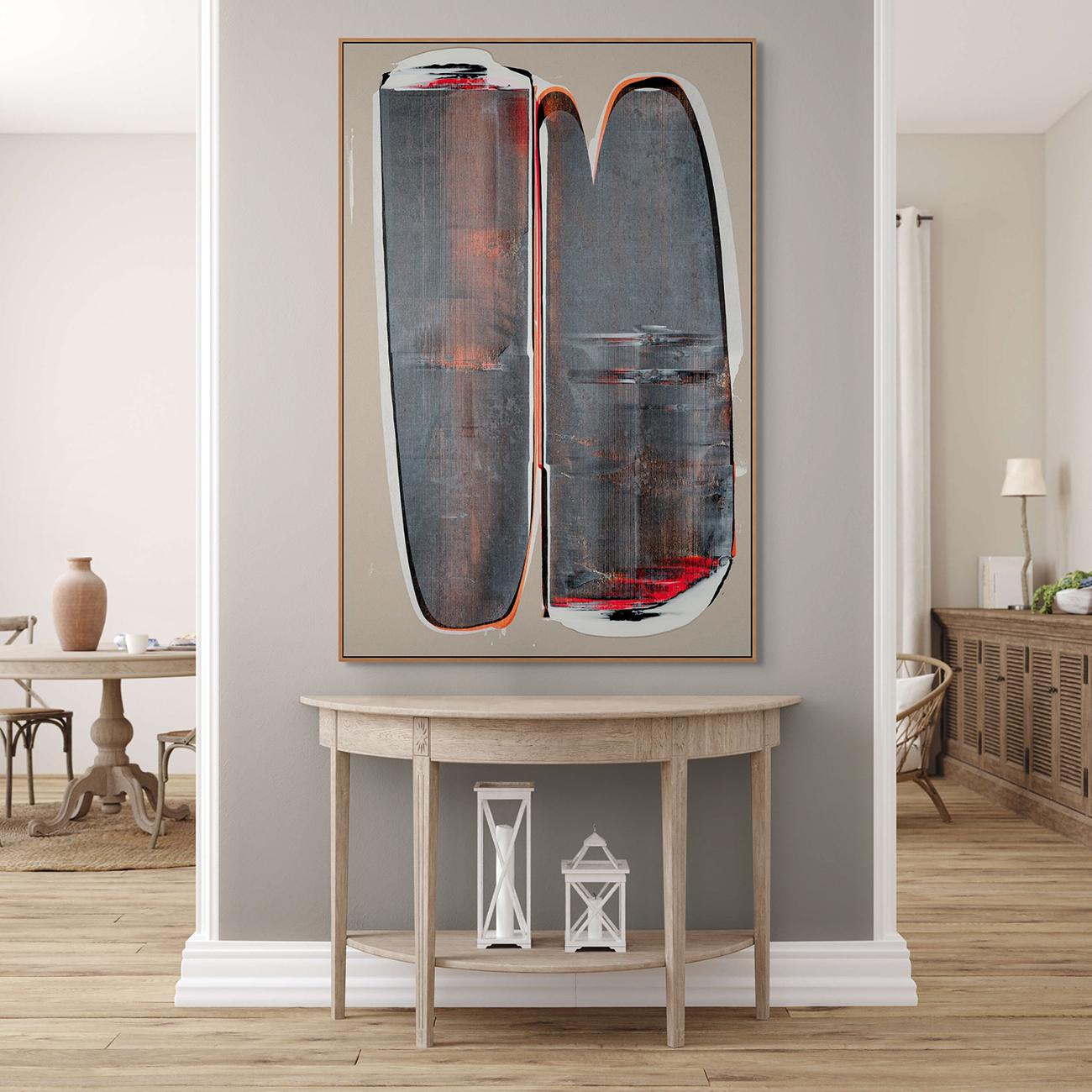 Neon Breeze (Abstract painting) - Painting by Alex Kuznetsov