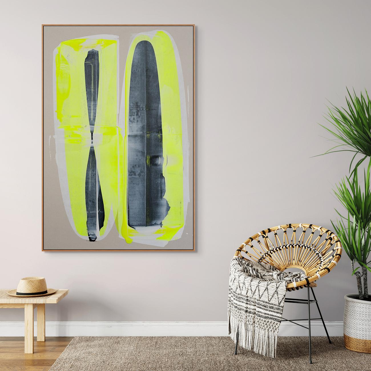Weißer Schatten (Abstraktes Gemälde) – Painting von Alex Kuznetsov