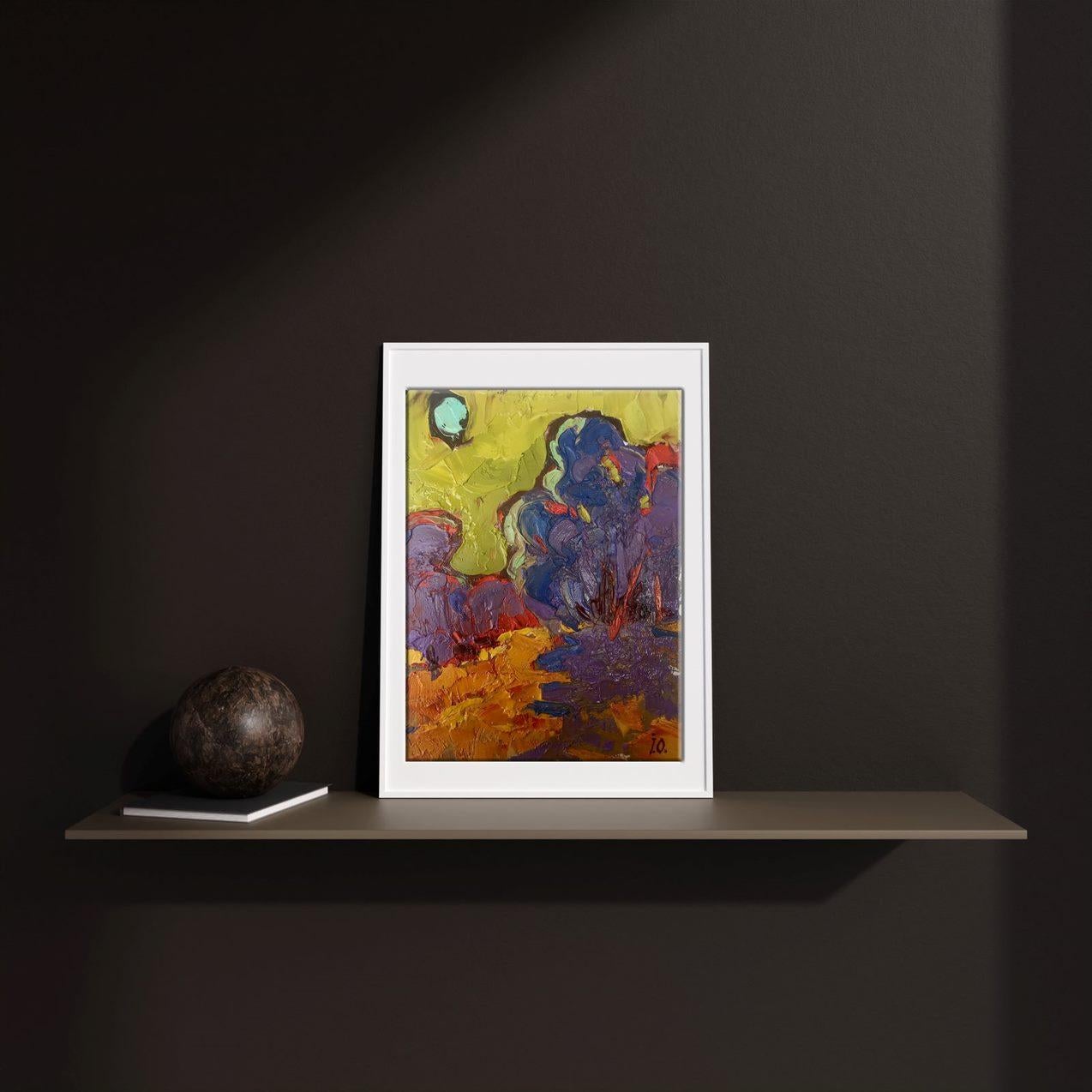 Ein warmer Herbstabend, Original Ölgemälde, hängefertig im Angebot 2