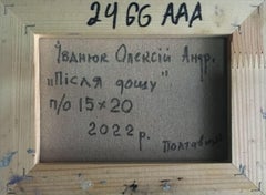 After the Rain, village, Original oil Painting, Ready to Hang