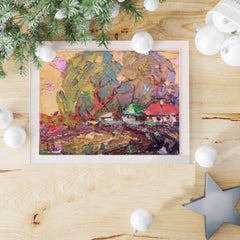 Giornata d'autunno, Impressionismo, Pittura ad olio originale, pronta per essere appesa