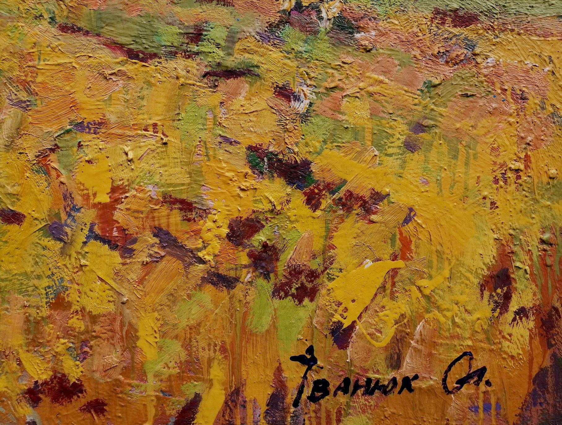 Paesaggio impressionista, Pittura ad olio originale, pronta da appendere
Artista: Alex Kalenyuk 
Lavoro: Pittura a olio originale, opera d'arte fatta a mano, unica nel suo genere 
Medium: Olio su tela 
Anno: 2014
Stile: Impressionismo
Titolo: