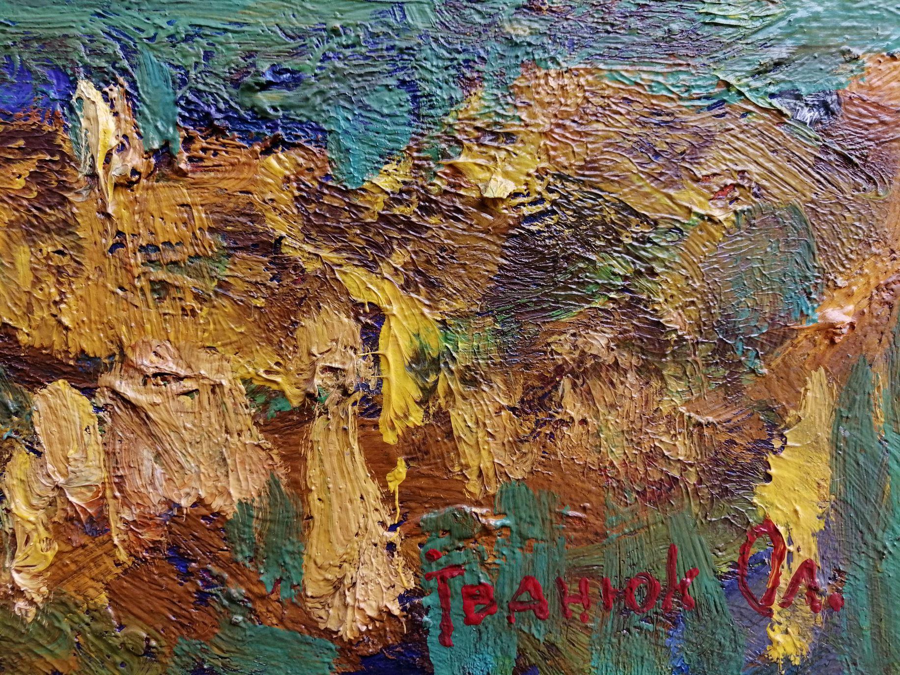 Paesaggio autunnale, Pittura ad olio originale, pronta da appendere 2