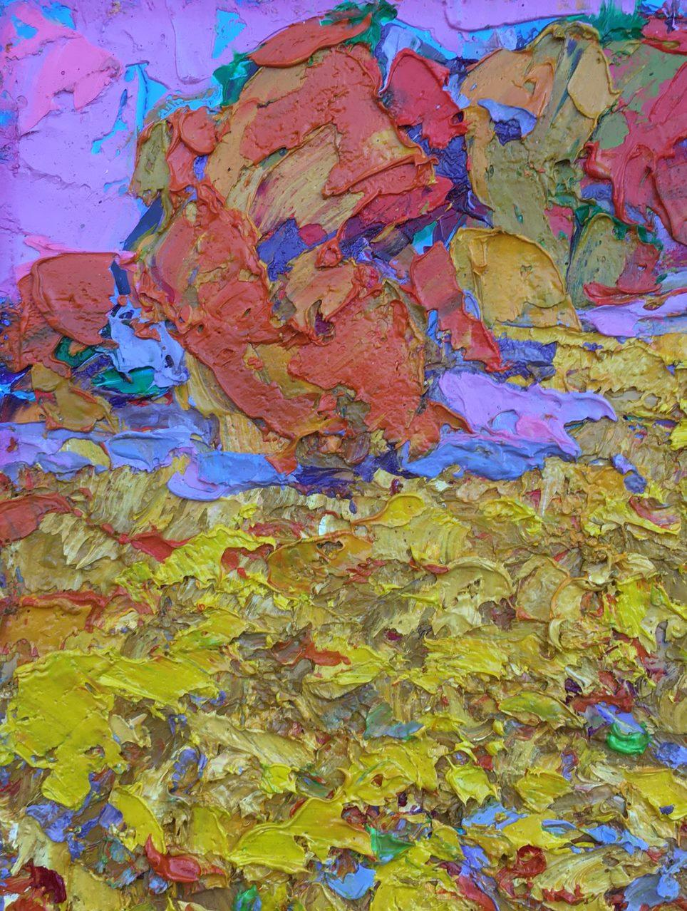 Bañado por el sol, Impresionismo, Pintura al óleo original, Lista para colgar - Painting Impresionista de Alex Kalenyuk  