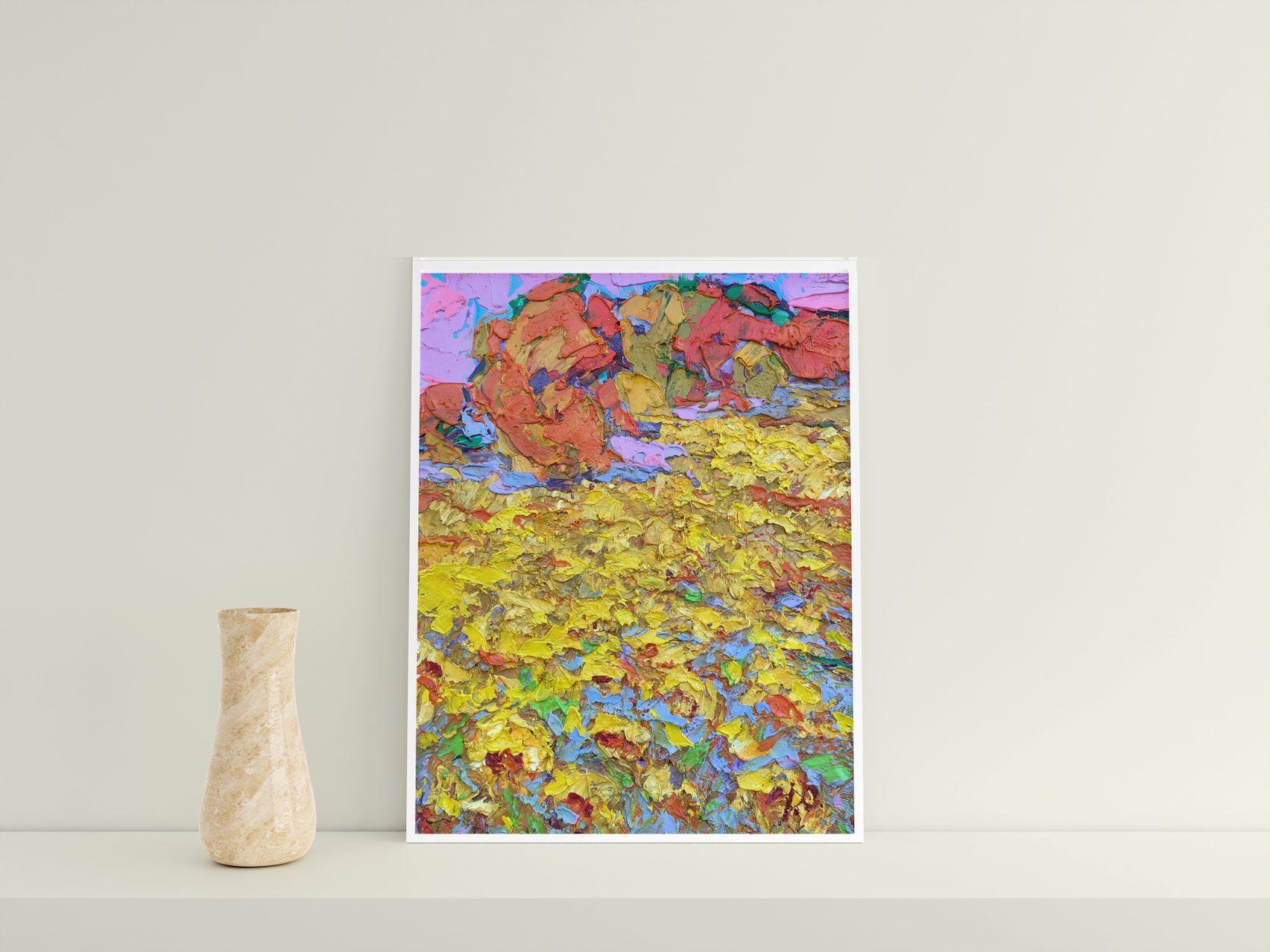 Bañado por el sol, Impresionismo, Pintura al óleo original, Lista para colgar en venta 1