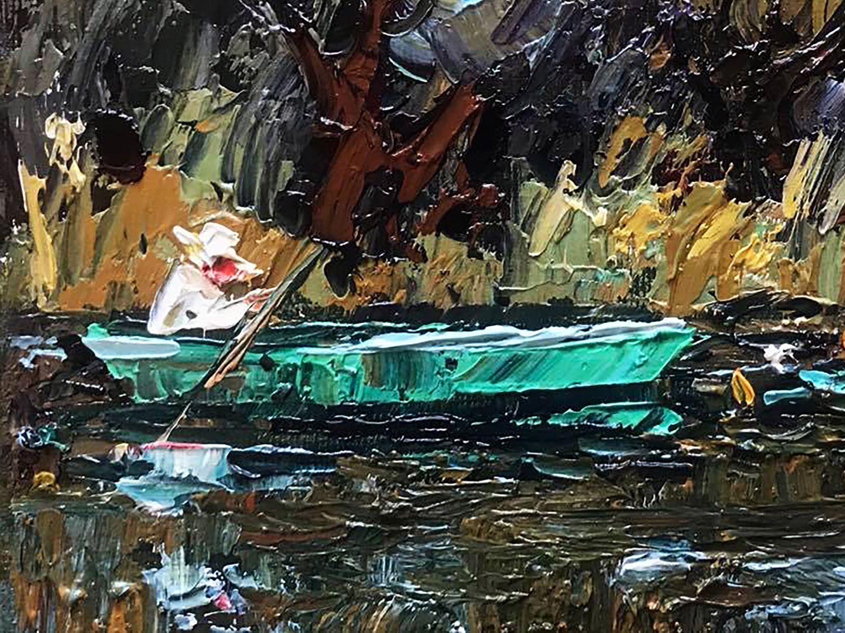 Boatman, Original oil Painting, Ready to Hang For Sale 2