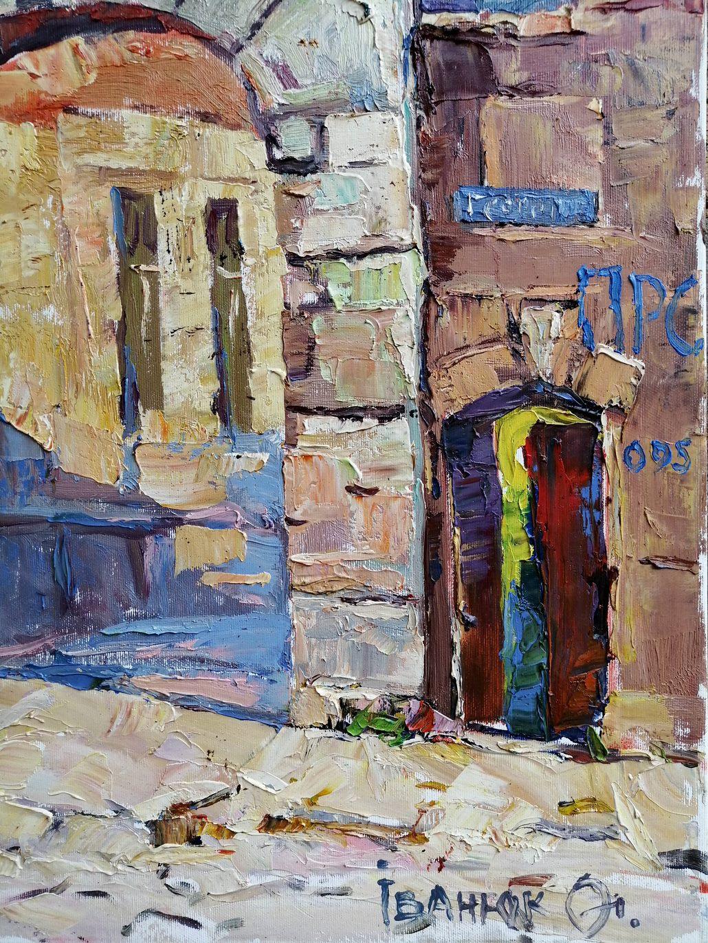 City of Mariupol, Original oil Painting, Ready to Hang For Sale 1