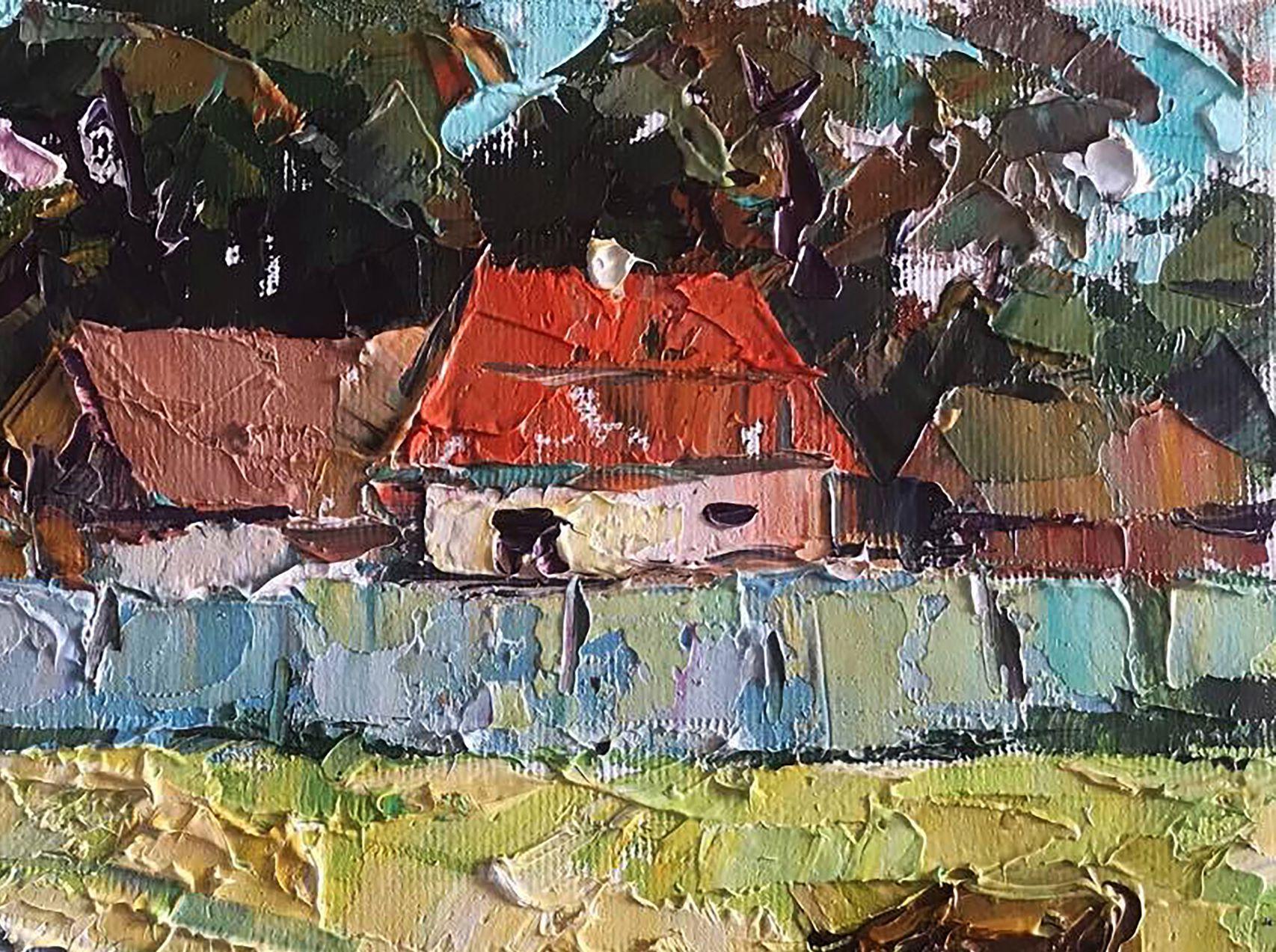 Nature rurale, peinture à l'huile originale, prête à être accrochée 1