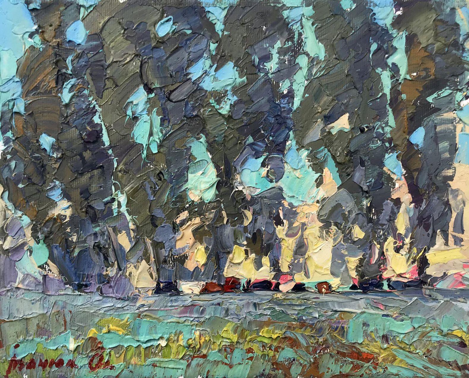Alex Kalenyuk   Landscape Painting - Daylight, Impressionism, Original oil Painting, Ready to Hang