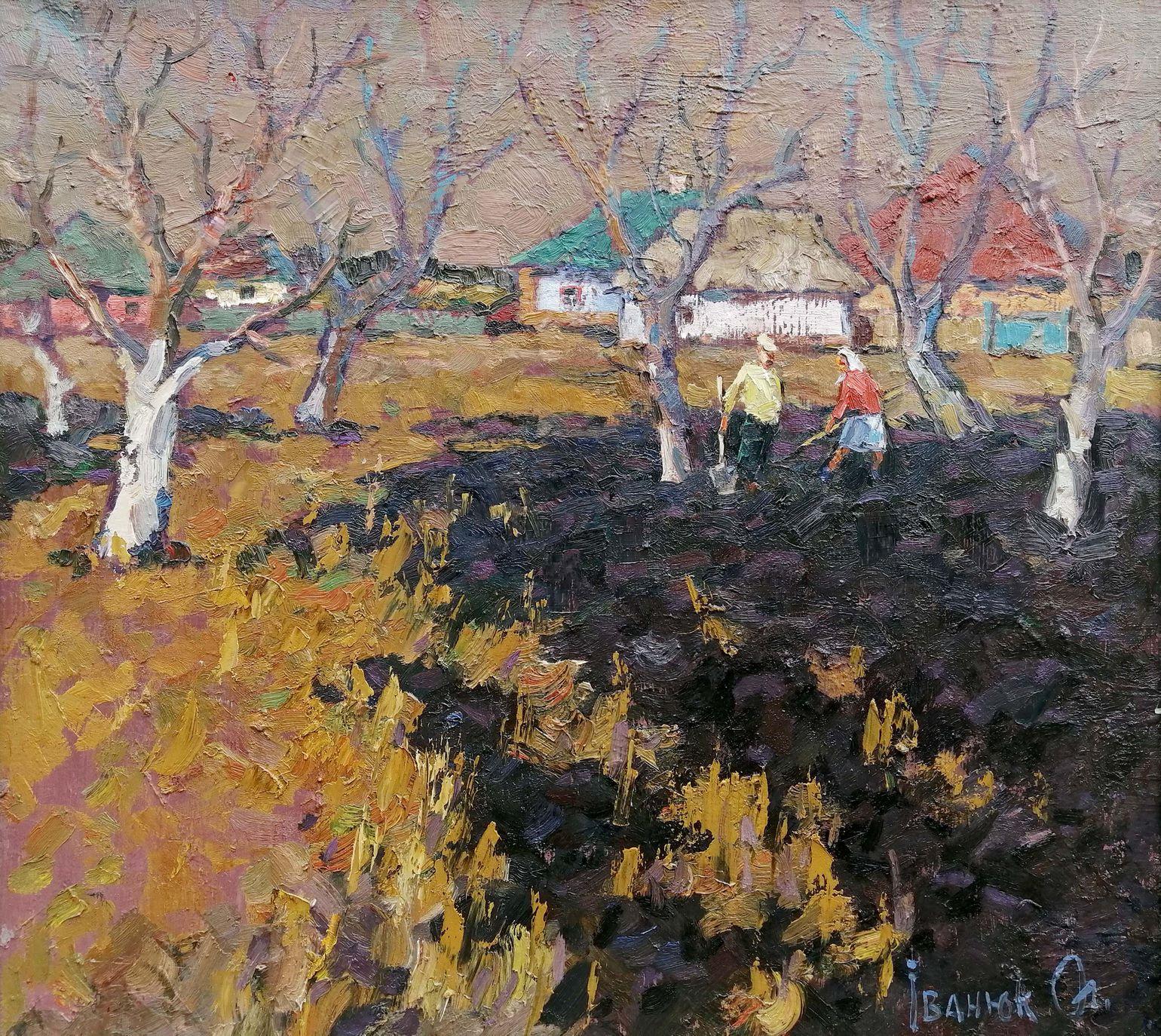 Early Spring, Impressionism, Landscape, Original oil Painting, Ready to Hang