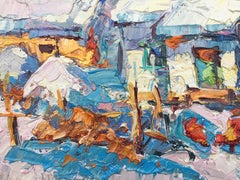 Frosty Day, Landscape, Original oil Painting, Ready to Hang