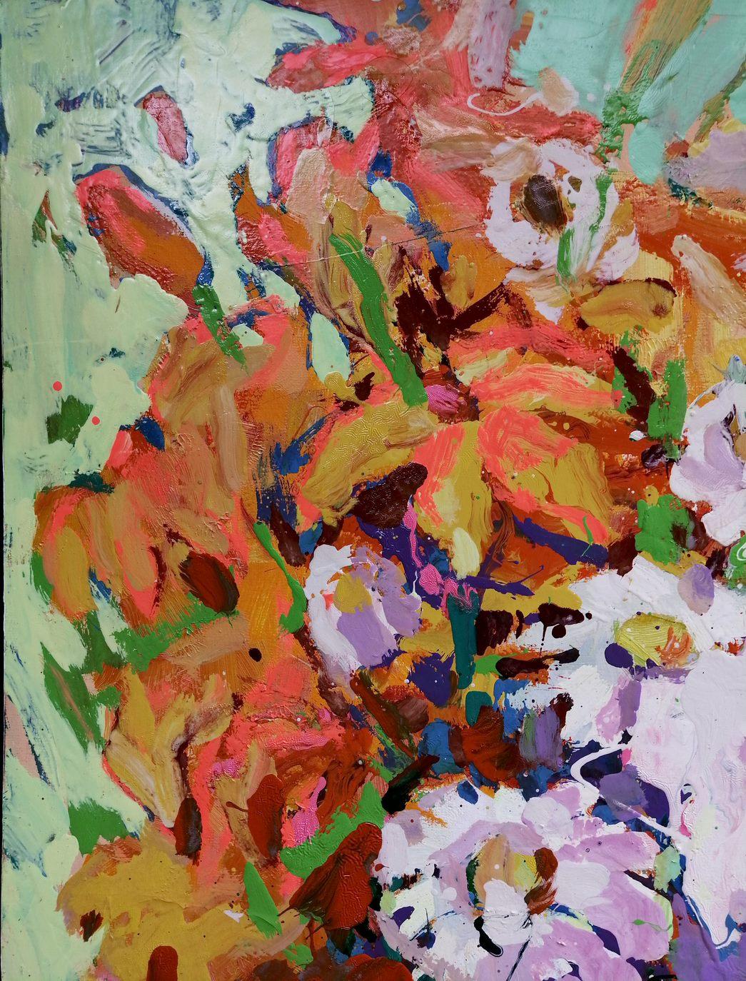 Gifts of Nature, Flowers, Impressionism, Original oil Painting, Ready to Hang For Sale 1