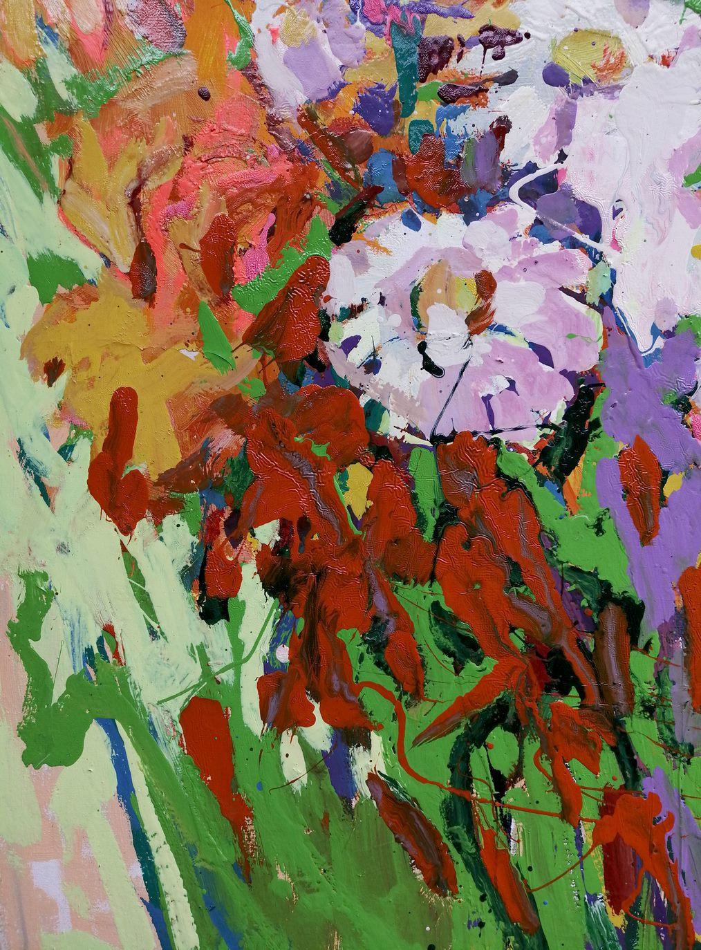 Gifts of Nature, Flowers, Impressionism, Original oil Painting, Ready to Hang For Sale 3