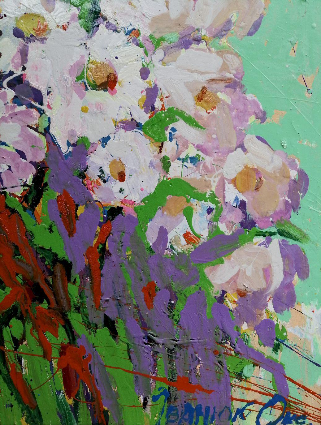 Gifts of Nature, Flowers, Impressionism, Original oil Painting, Ready to Hang For Sale 4