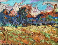 Golden Field, Original oil Painting, Ready to Hang