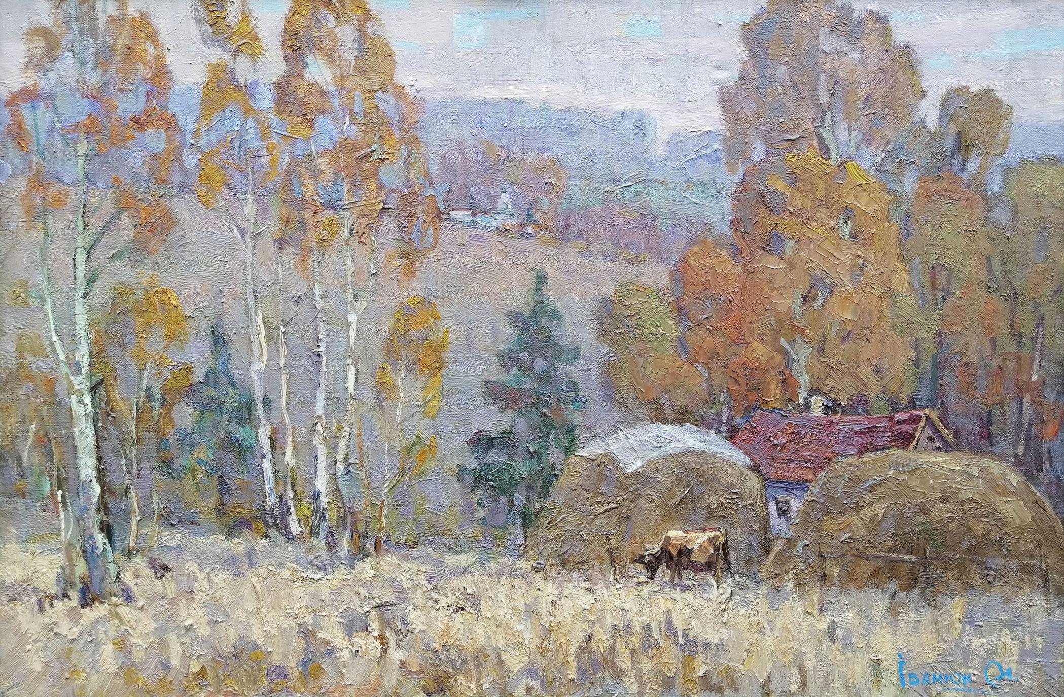 Alex Kalenyuk   Landscape Painting - Late Fall, Impressionism, Landscape, Original oil Painting, Ready to Hang