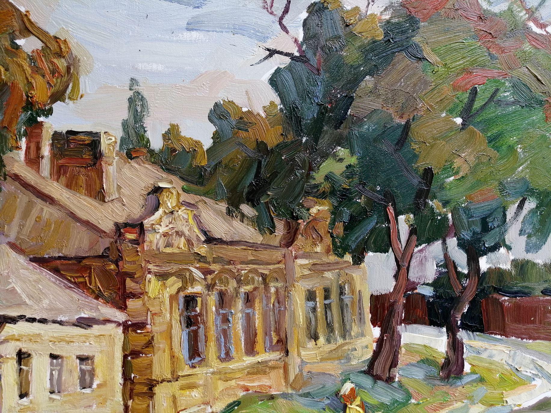 Mariupol old Town, Original oil Painting, Ready to Hang 1