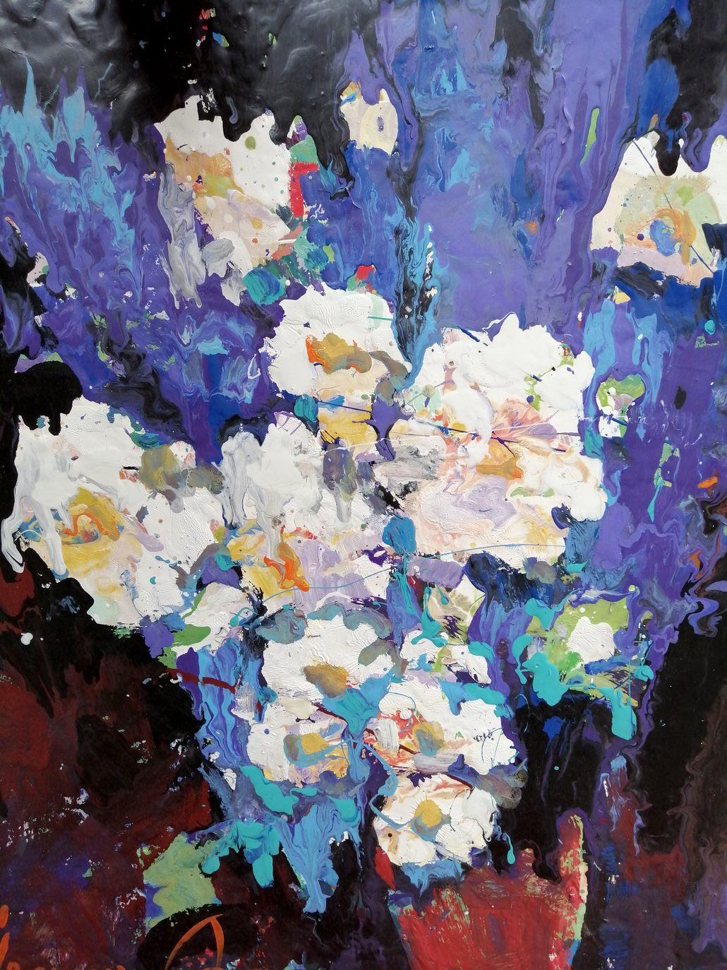Artist: Alex Kalenyuk 
Work: Original oil painting, handmade artwork, one of a kind 
Medium: Oil on canvas 
Year: 2018
Style: Impressionism
Title: Morning Flowers, 
Size: 29.5