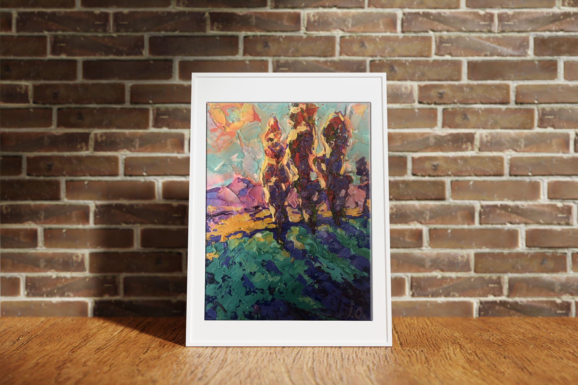 Morning, Impressionism, Original oil Painting, Ready to Hang For Sale 4