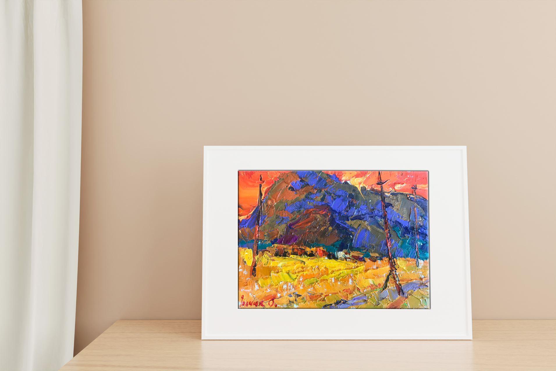 Mountain High, paysage, peinture à l'huile originale, prête à accrocher en vente 1