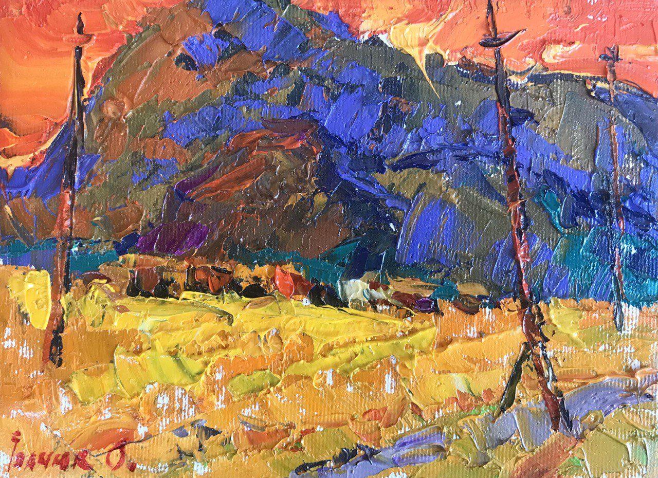 Landscape Painting Alex Kalenyuk   - Mountain High, paysage, peinture à l'huile originale, prête à accrocher