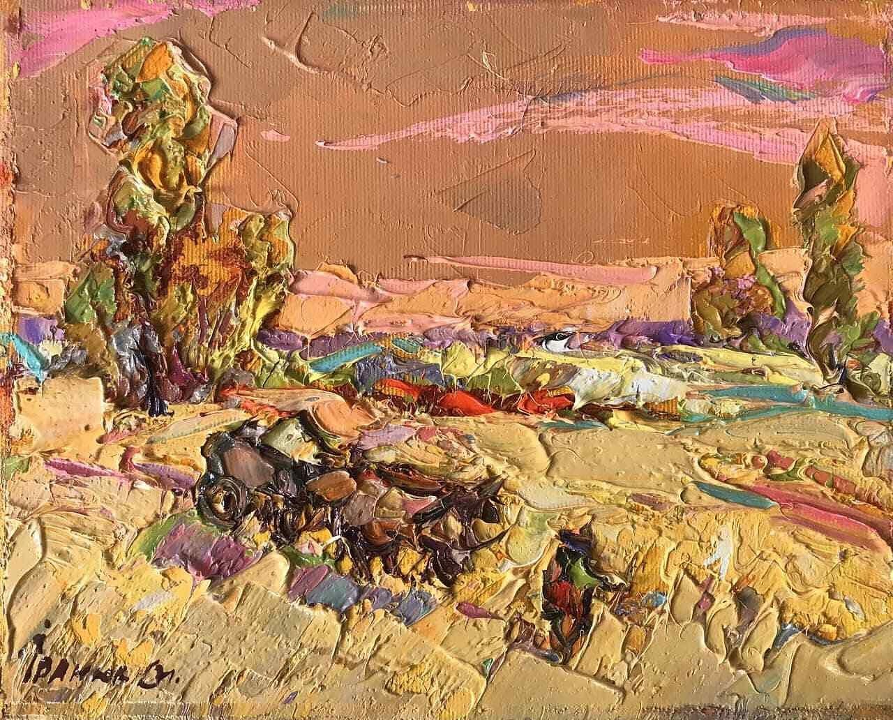 Landscape Painting Alex Kalenyuk   - Path, impressionnisme, peinture à l'huile originale, prête à être accrochée